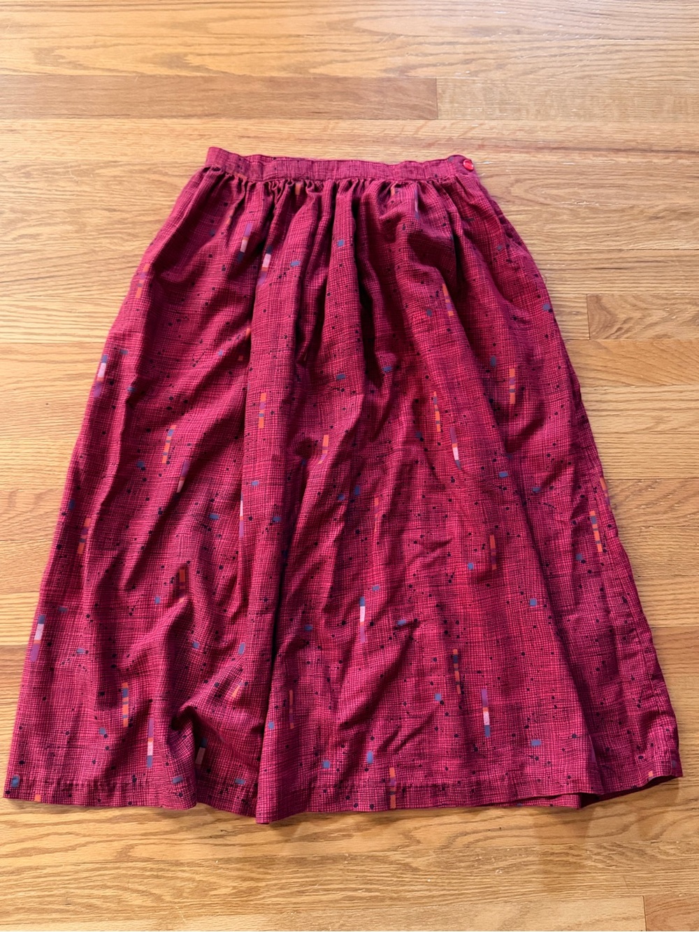 Vintage 1990s Funky Geometric Midi Skirt